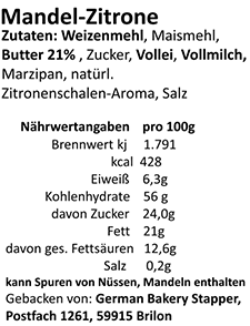 Zutaten-Mandel-Zitrone